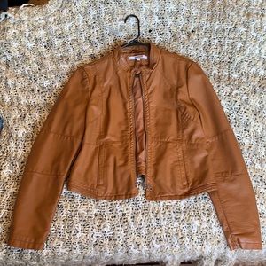 *Brand New* DKNY Cognac Moto jacket
